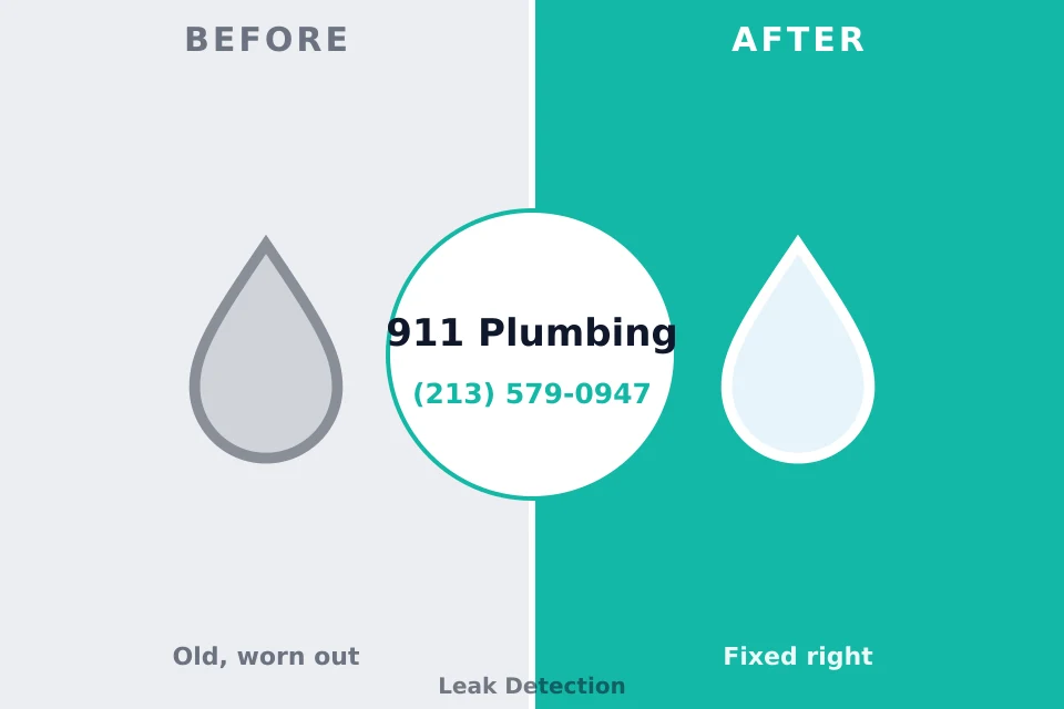 Before and after: plumbing repair Maryland Heights, MO